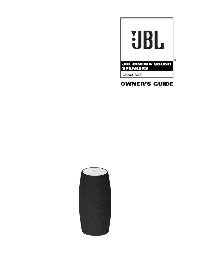 First page image of the manual for Cinema Sound CS600SAT