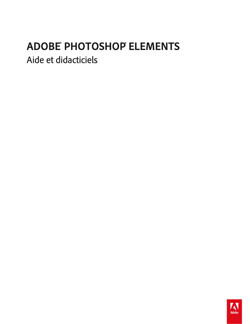 Page 1 of the manual User Manual Adobe Photoshop Elements 15