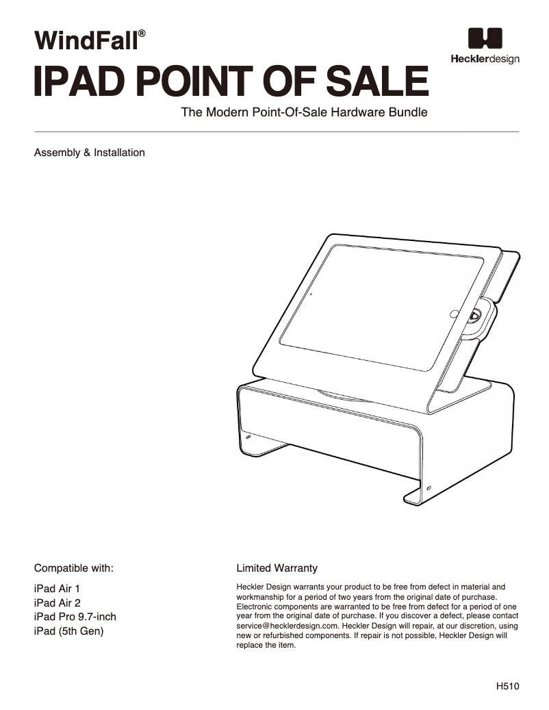 Page 1 of the manual User Manual Heckler Design H510-BR