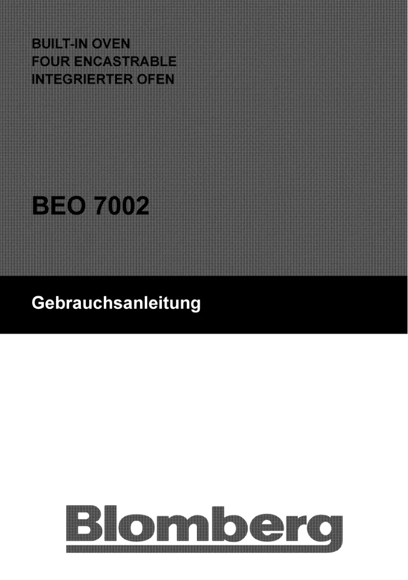 First page image of the manual for BEO 7002 X