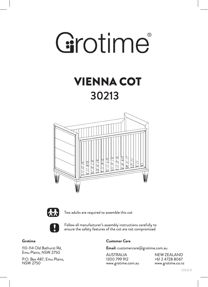 First page image of the manual for Vienna Cot