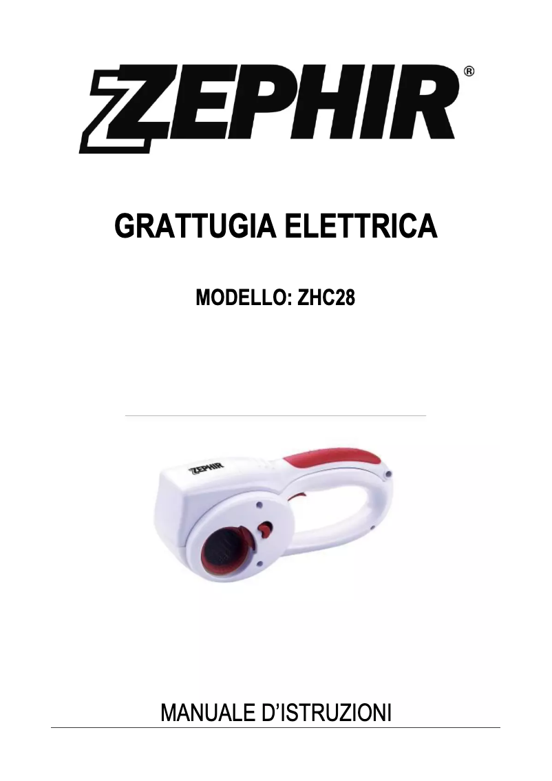 Page 1 de la notice Manuel utilisateur Zephir ZHC28