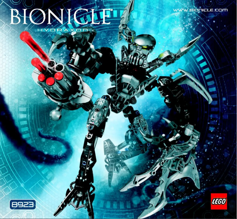 First page image of the manual for Bionicle 8923