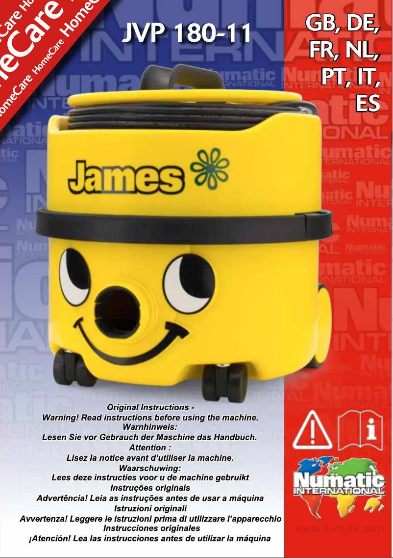 Page 1 of the manual User Manual Numatic JVP18