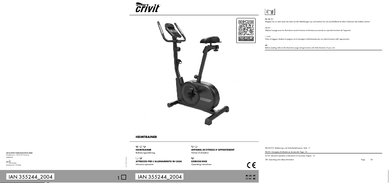 Page 1 of the manual User Manual Crivit IAN 355244