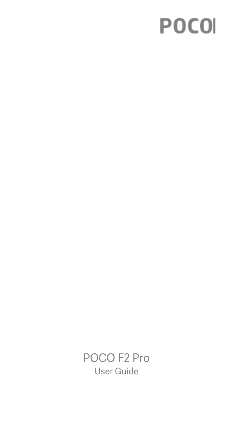 Page 1 of the manual User Manual Xiaomi POCO F2 Pro