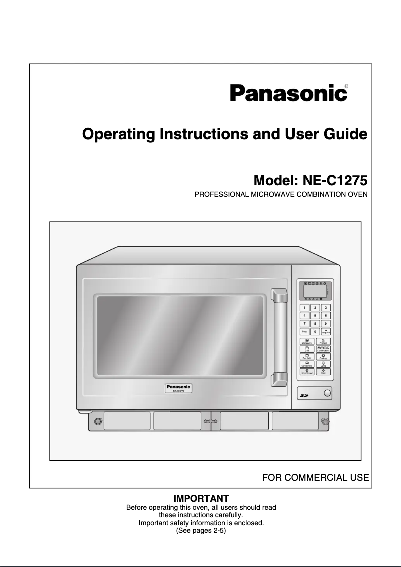First page image of the manual for NE-C1275