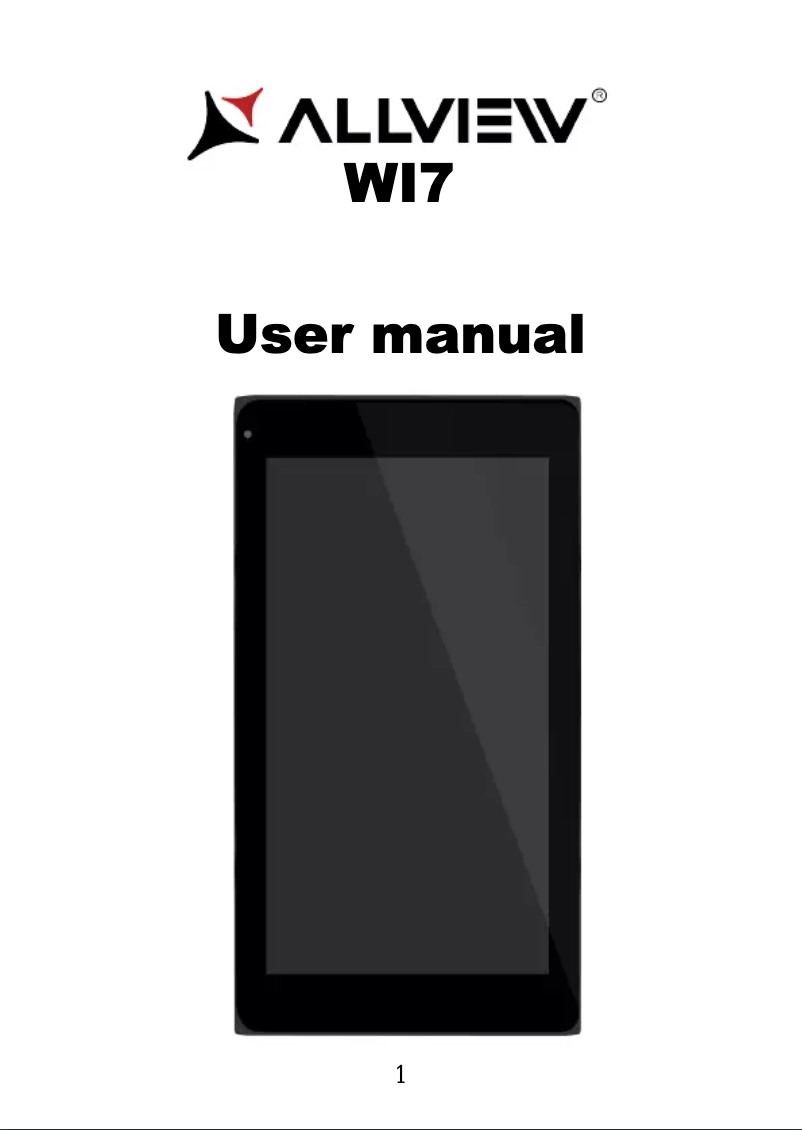 First page image of the manual for Wi7