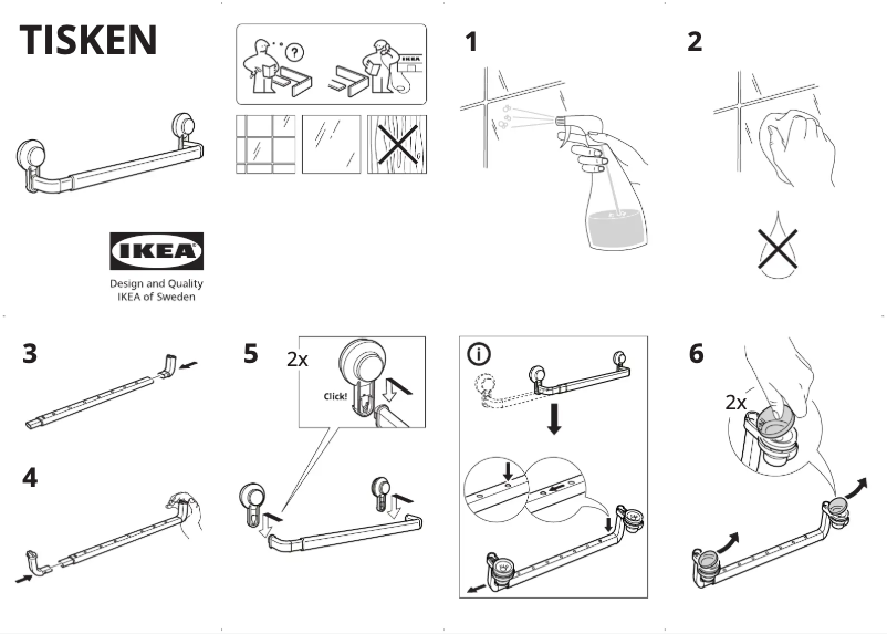 Page 1 of the manual User Manual Ikea TISKEN 403.812.86