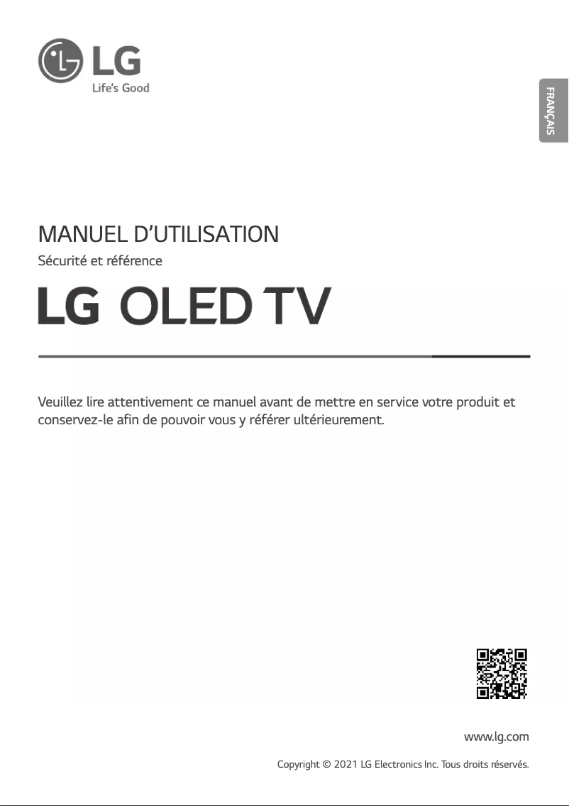 Page 1 of the manual User Manual LG OLED77A19LA