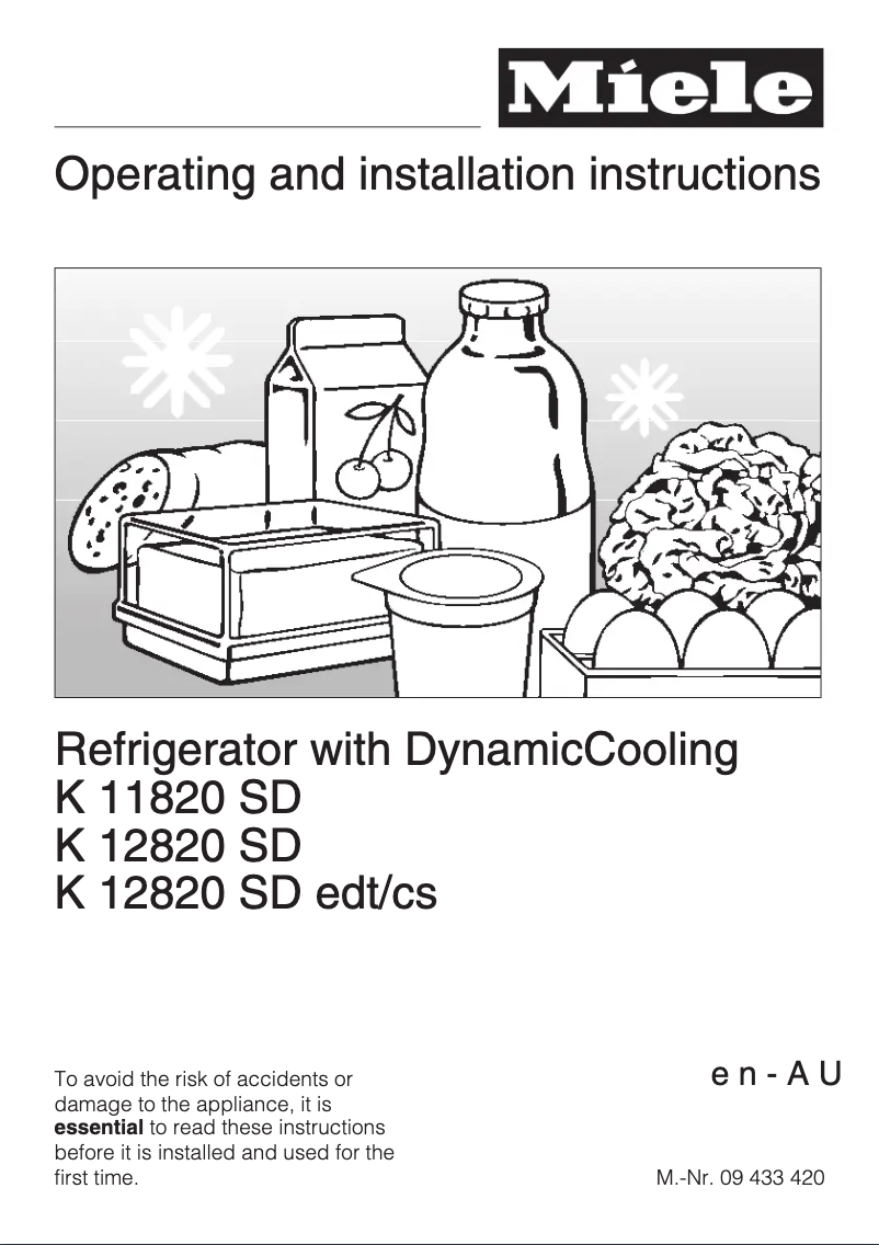 First page image of the manual for K 12820 SD