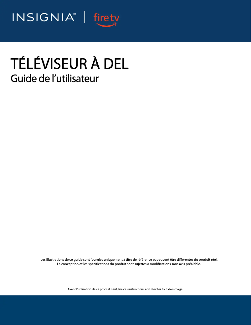 Page 1 of the manual User Manual Insignia NS-75F501NA25