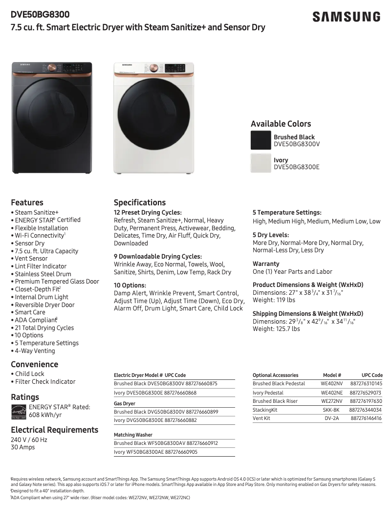 First page image of the manual for DVE50BG8300V