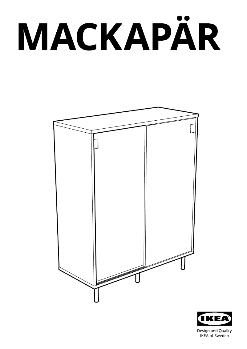 Page 1 of the manual User Manual Ikea MACKAPÄR 803.347.59