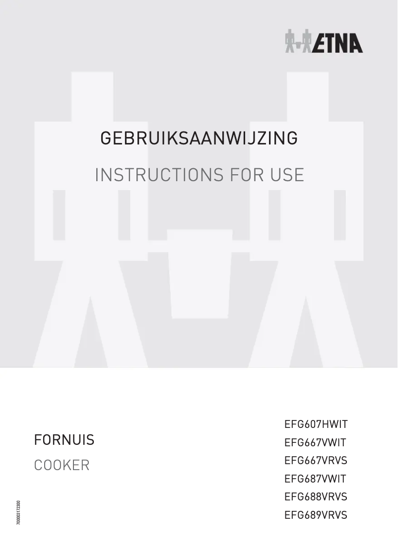 First page image of the manual for EFG688VRVS