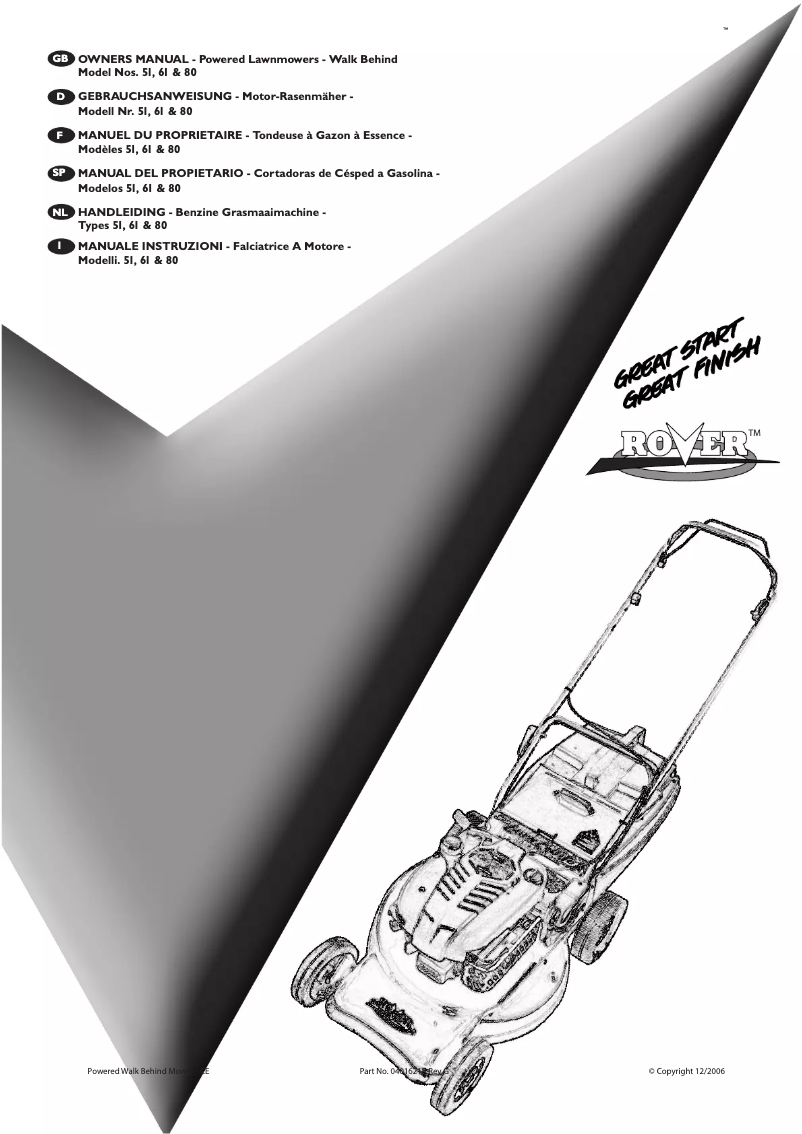 First page image of the manual for Pro Cut Mulch 'N Catch 80