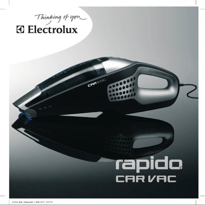 First page image of the manual for Rapido Car Vac ZB412C