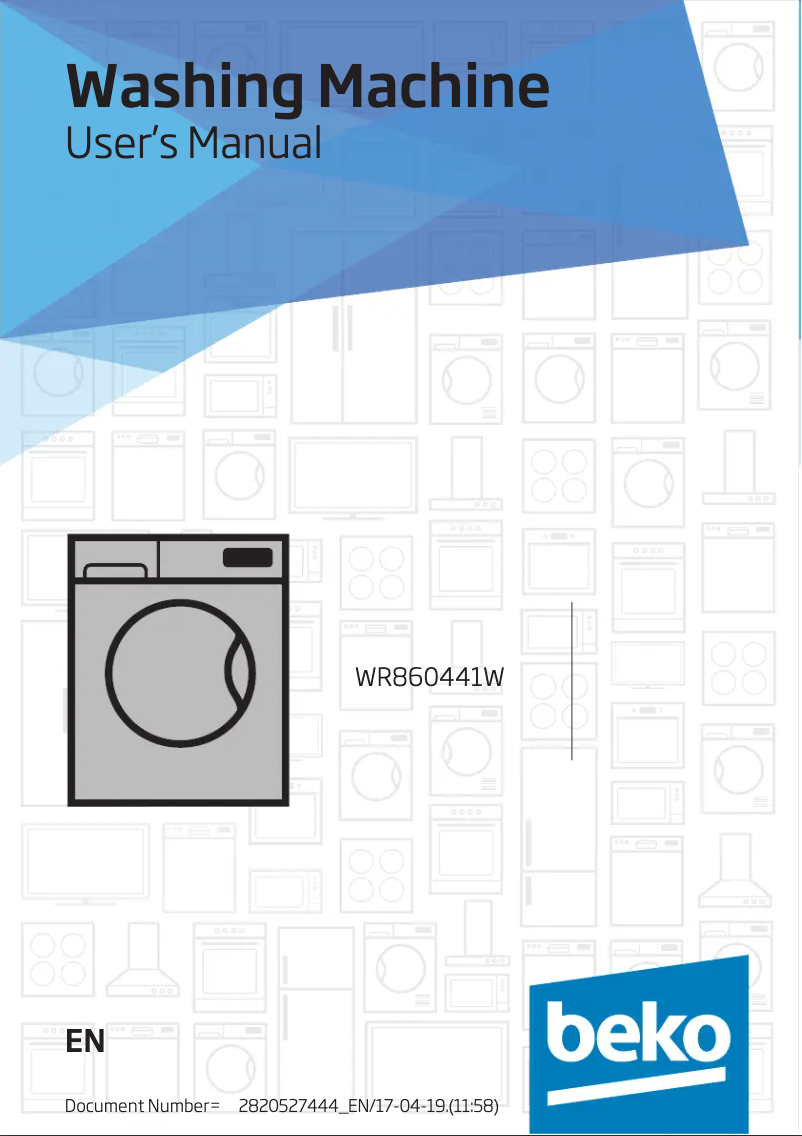 Page 1 of the manual User Manual Beko WR860441W
