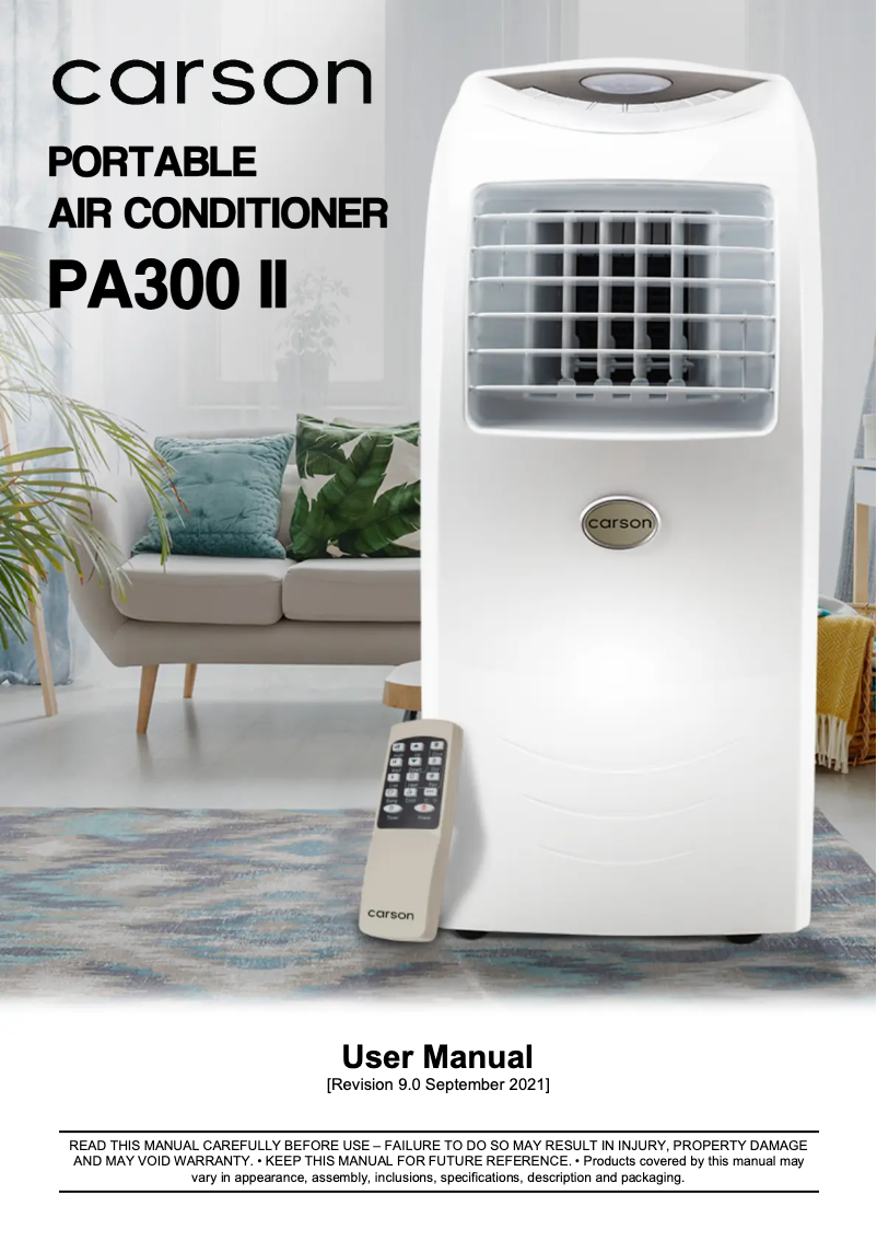 First page image of the manual for PA300 II