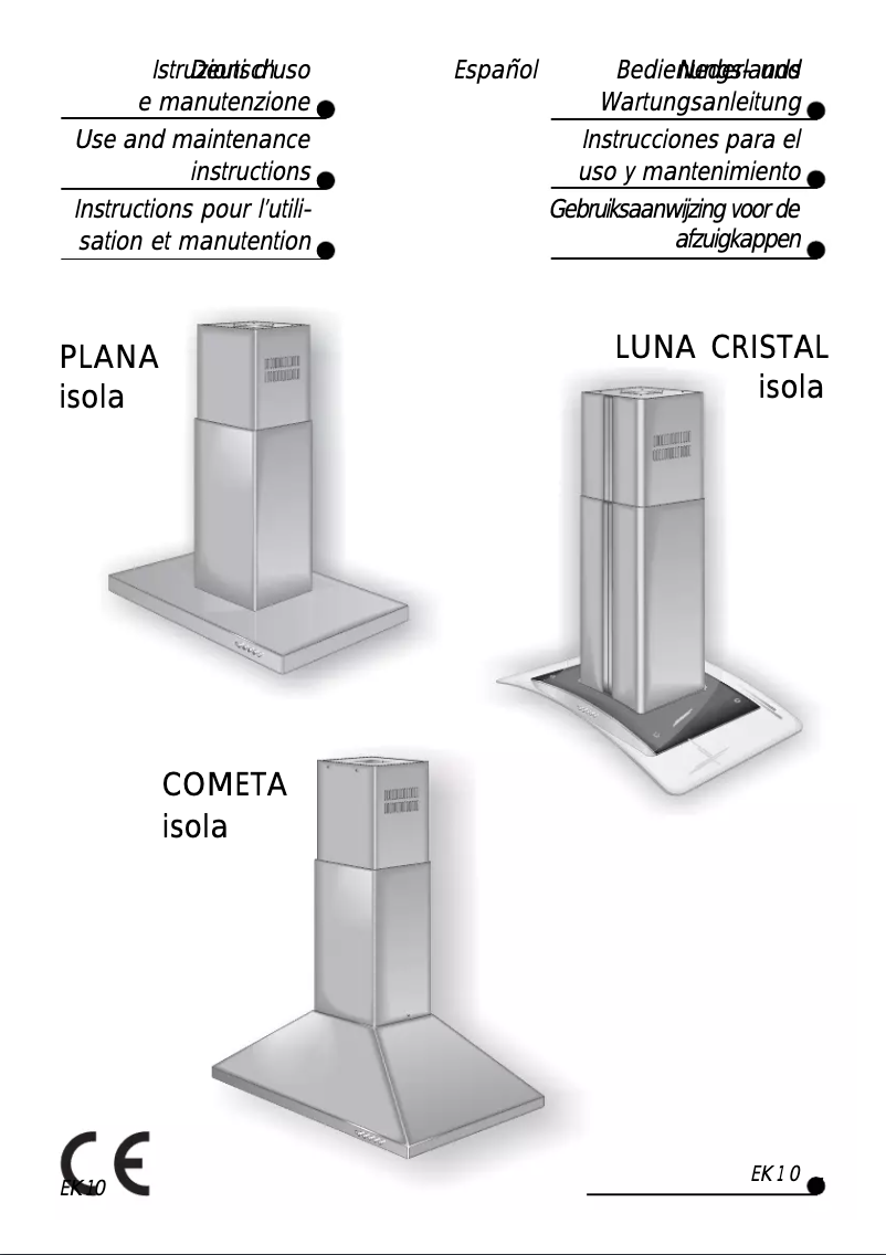 Page 1 of the manual User Manual M-System EK-10 PLANA isola