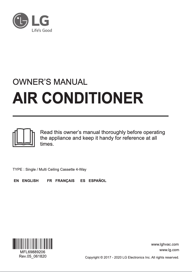 First page image of the manual for LCN247HV