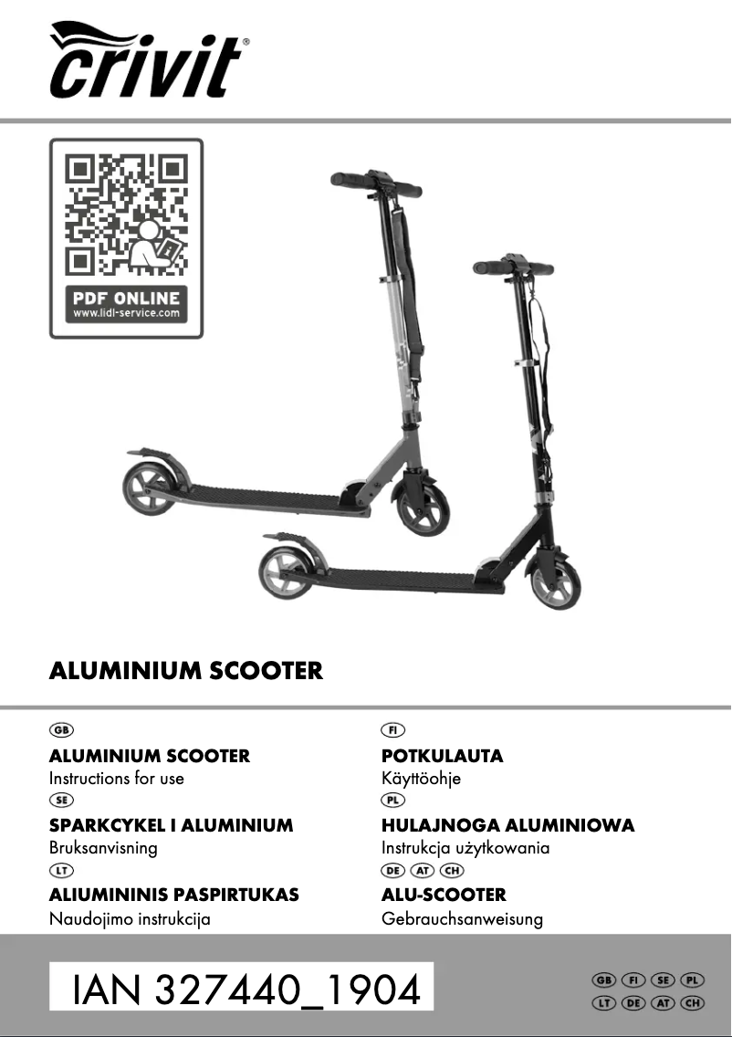 Page 1 of the manual User Manual Crivit IAN 327440