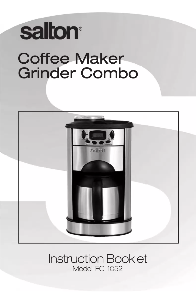 First page image of the manual for FC1052