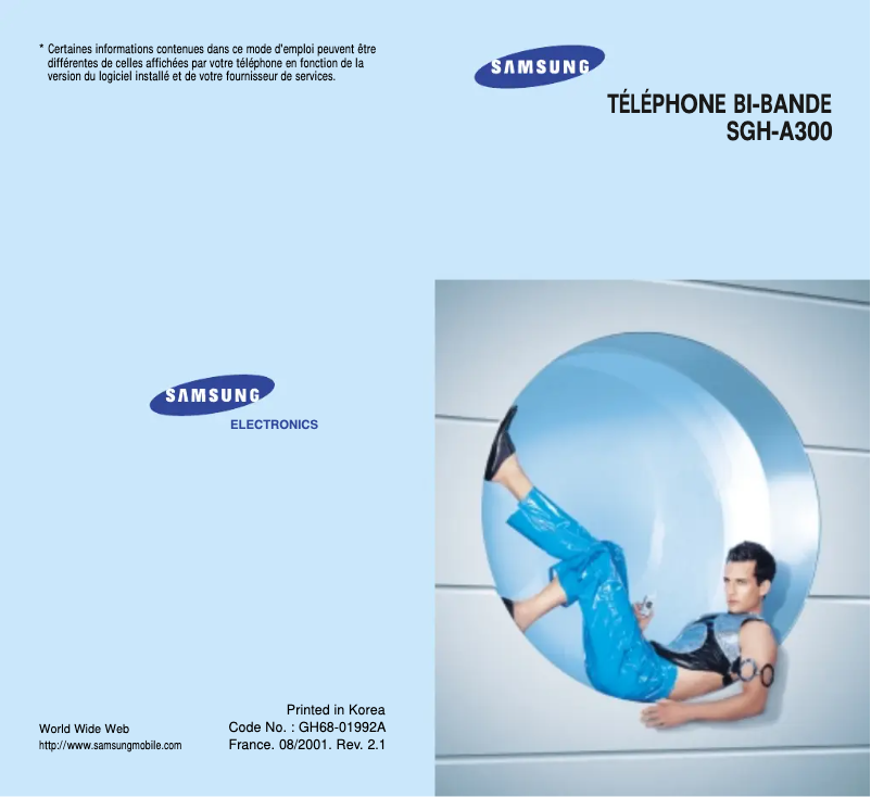 Page 1 of the manual User Manual Samsung SGH-A300