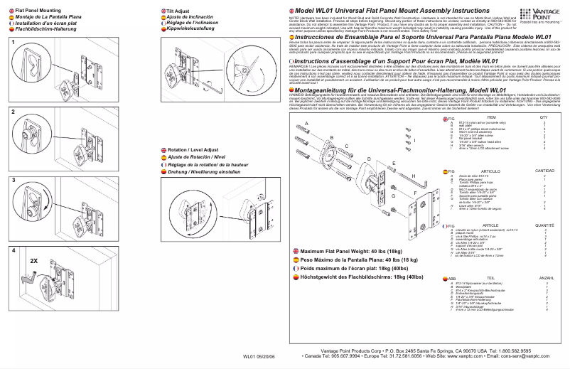 First page image of the manual for WL01S