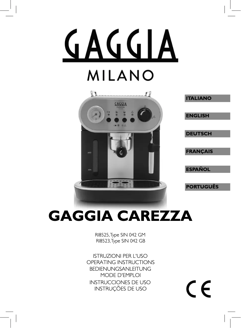 First page image of the manual for Carezza RI8527