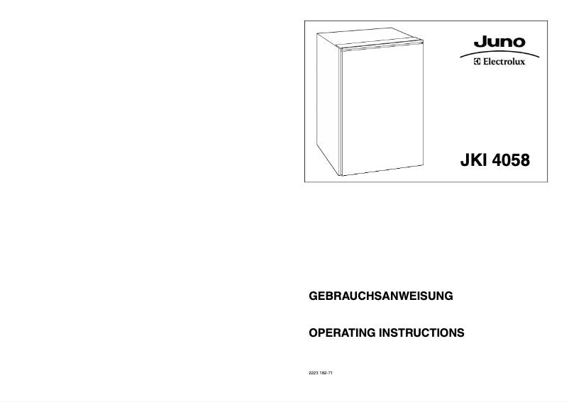 First page image of the manual for JKI4058