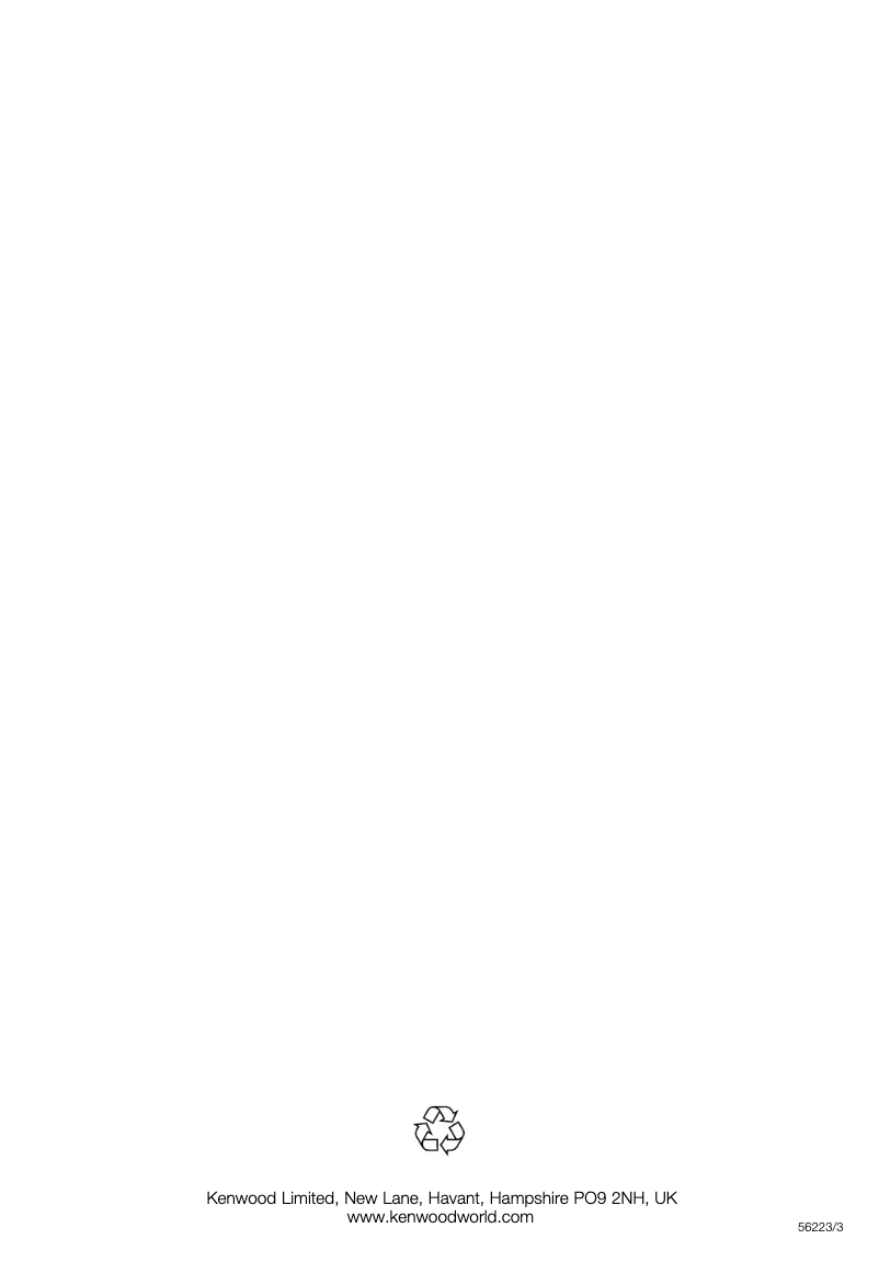 Page 1 of the manual User Manual Kenwood FP920