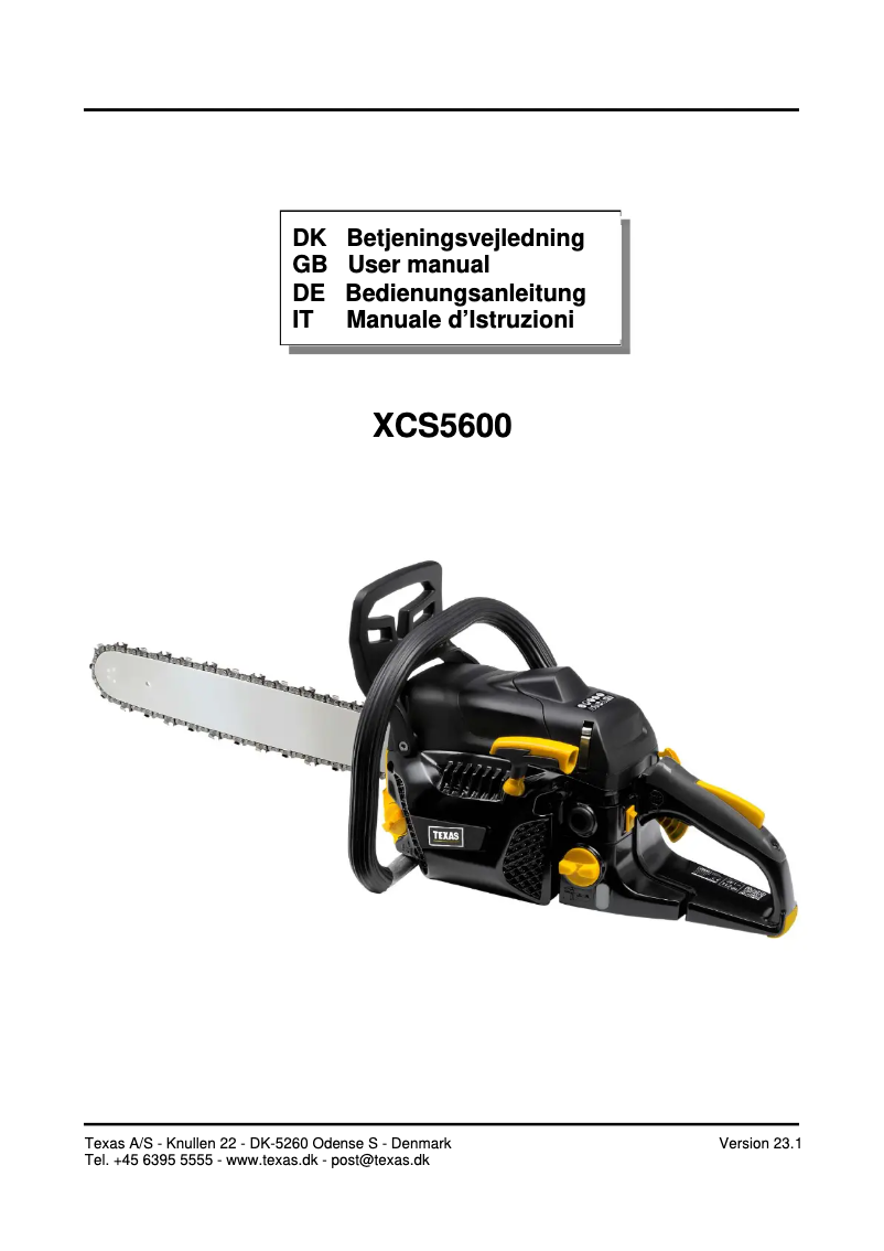 First page image of the manual for XCS5600