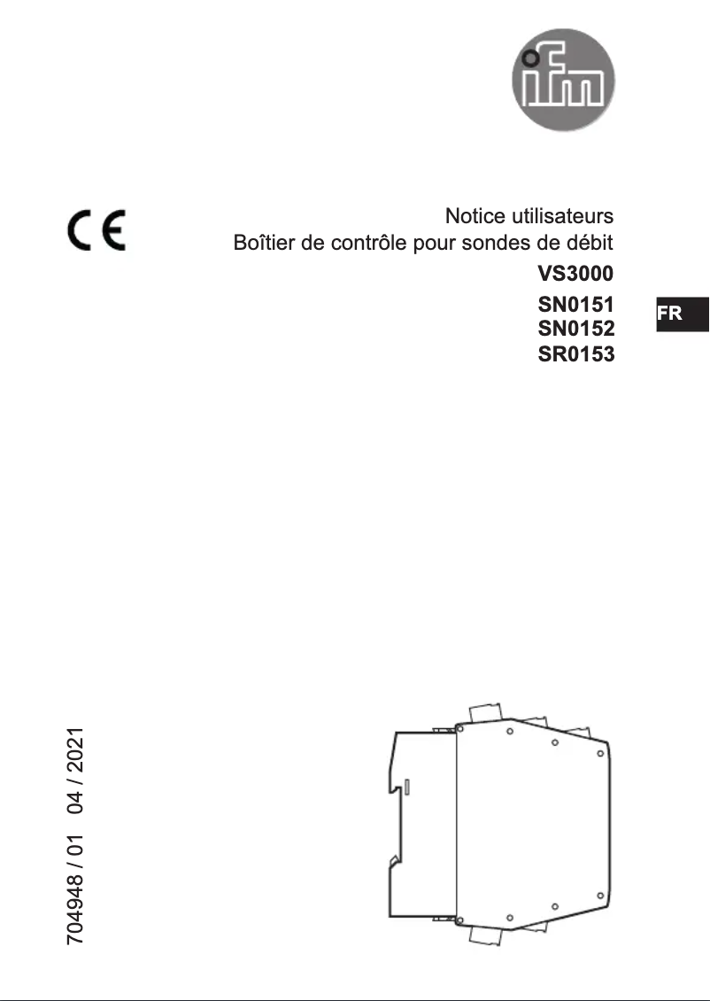 Page 1 of the manual User Manual IFM SR0153