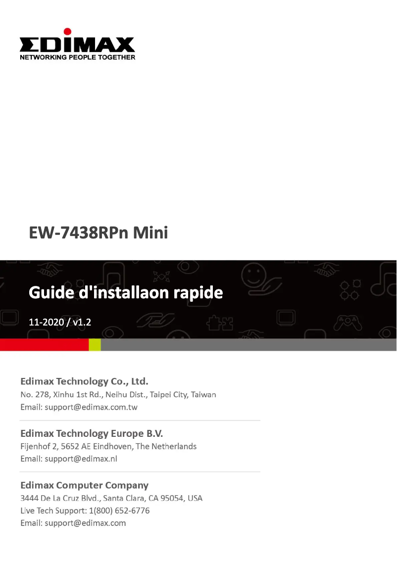 Page 1 of the manual User Manual Edimax EW-7438RPn Mini