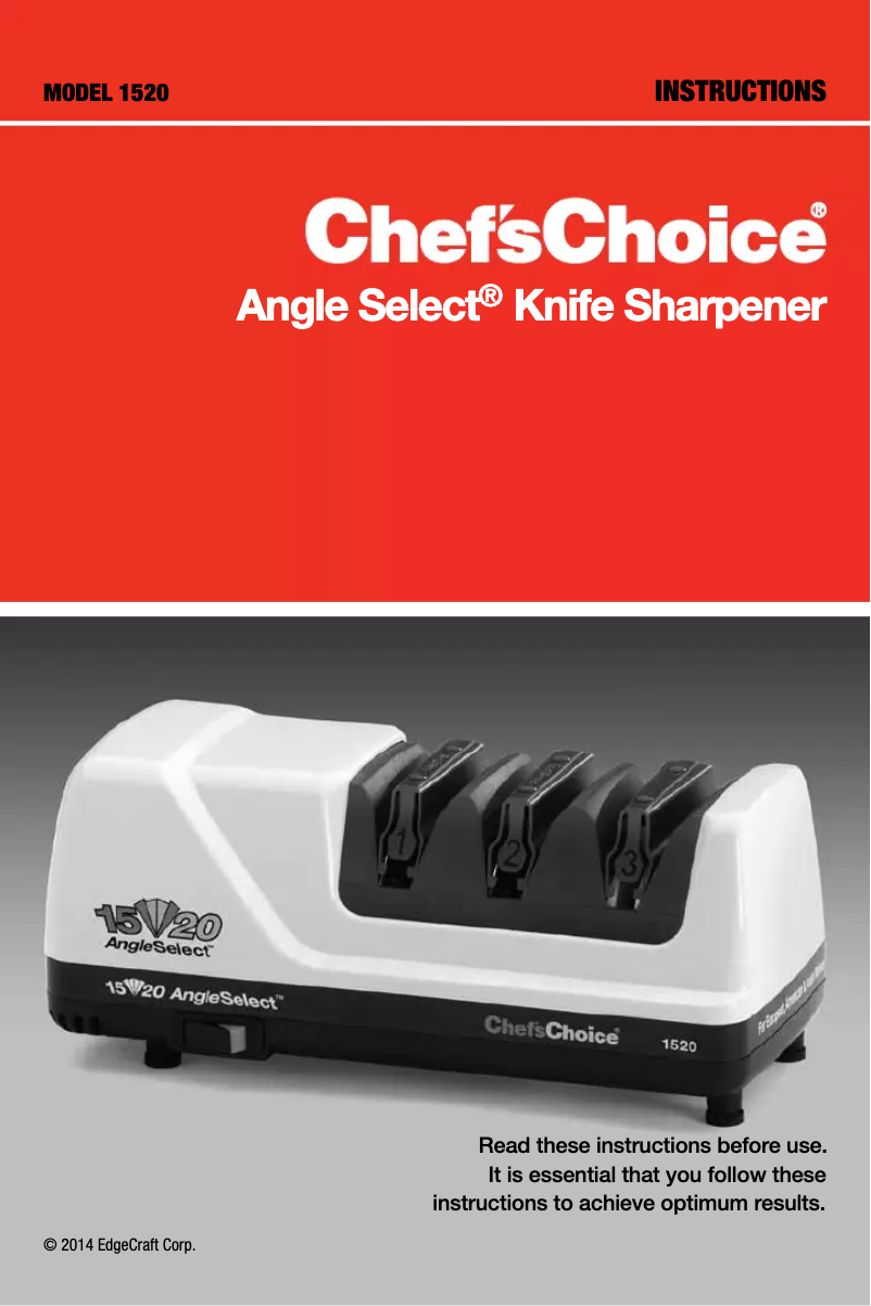 First page image of the manual for Angle Select CC1520