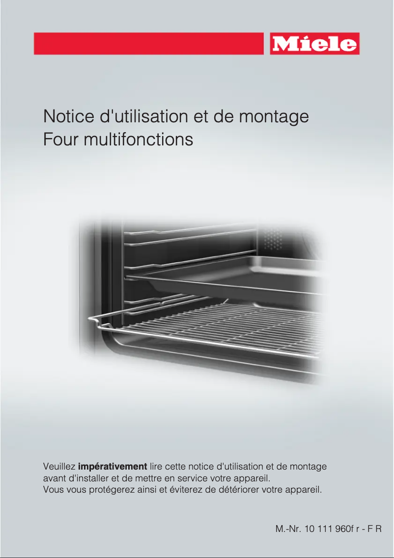 Page 1 of the manual User Manual Miele H 6401 BP