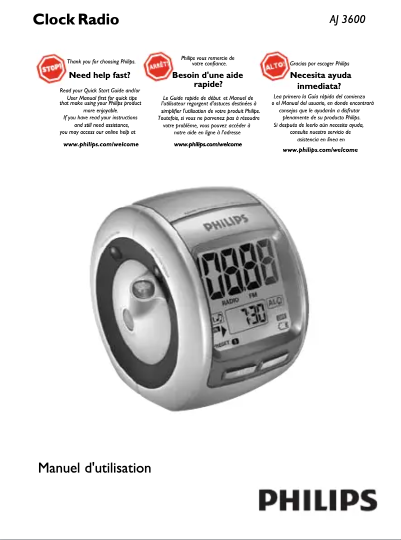 First page image of the manual for AJ3600