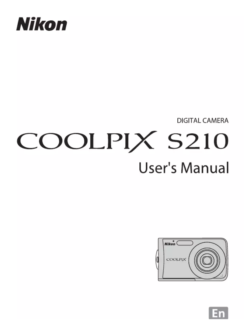 First page image of the manual for Coolpix S210