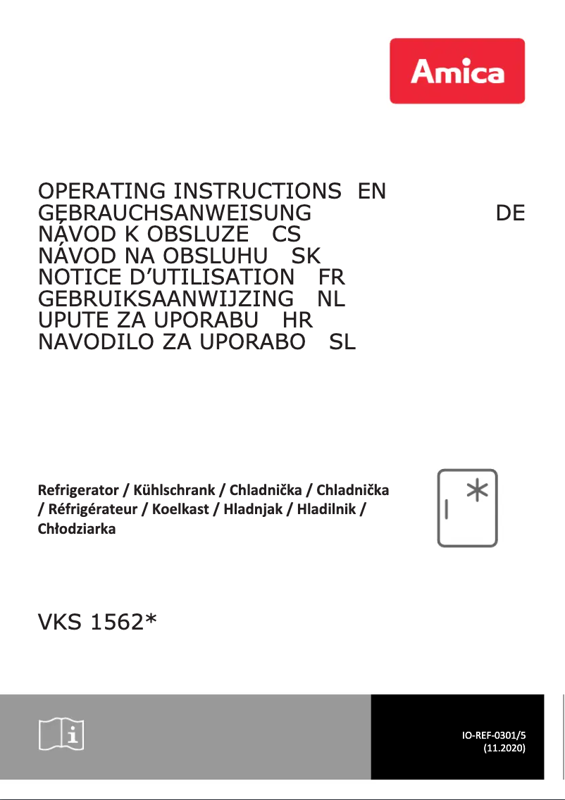 Page 1 of the manual User Manual Amica VKS 15624-1 S