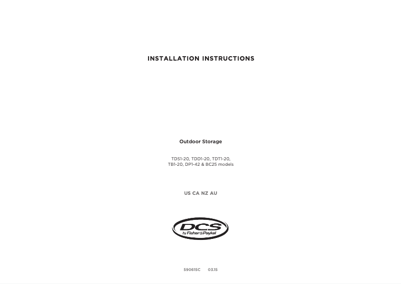 Page 1 of the manual Installation Guide DCS ADR224