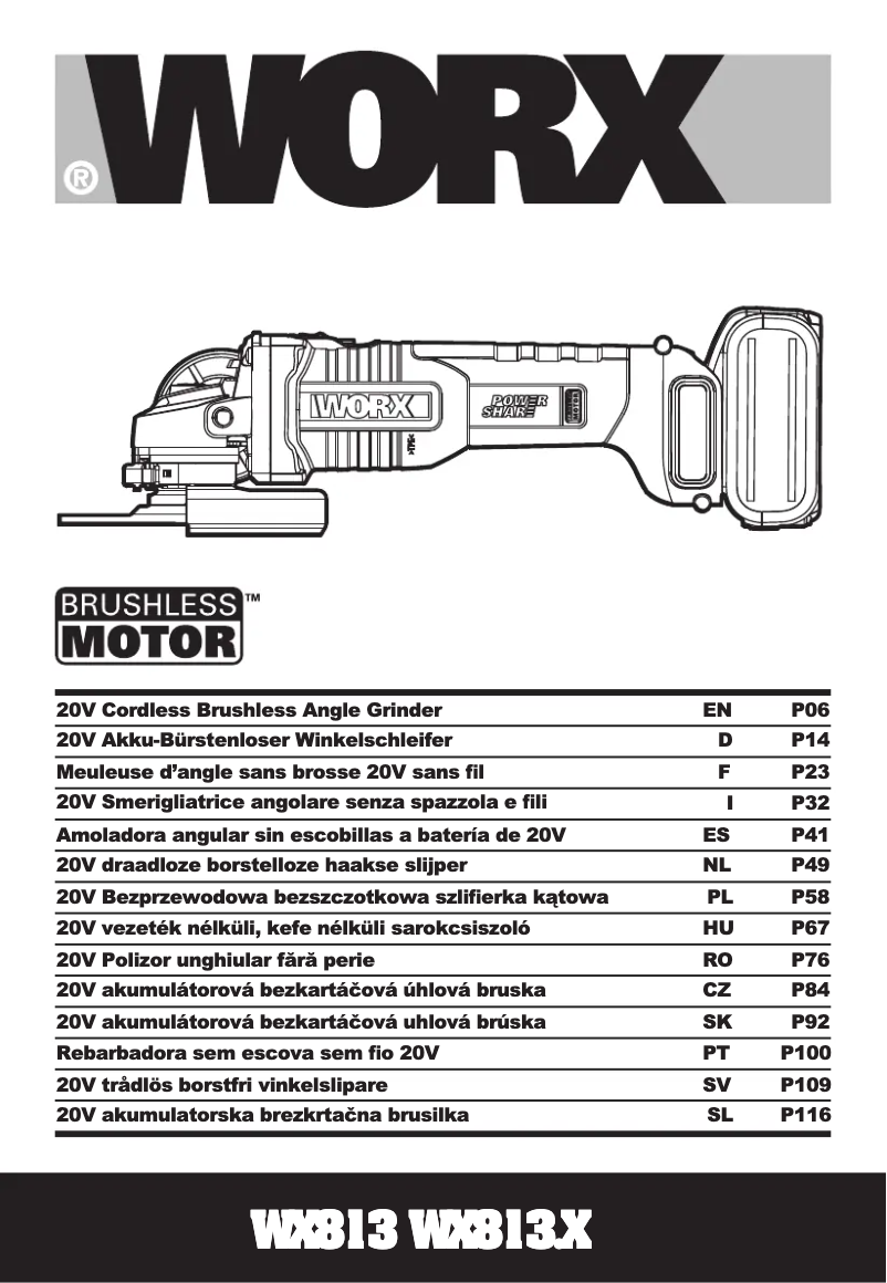 First page image of the manual for WX813.9