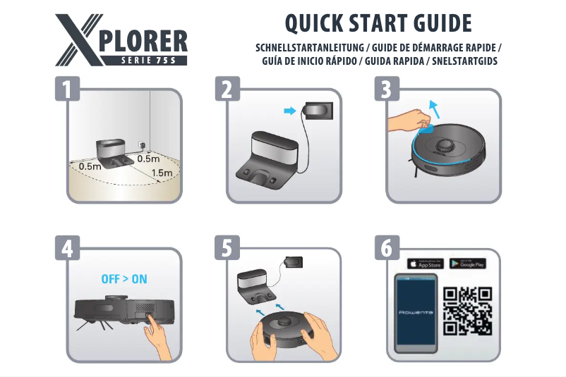 Page 1 of the manual Quick Start Guide Rowenta X-Plorer Serie 75 S RR8567