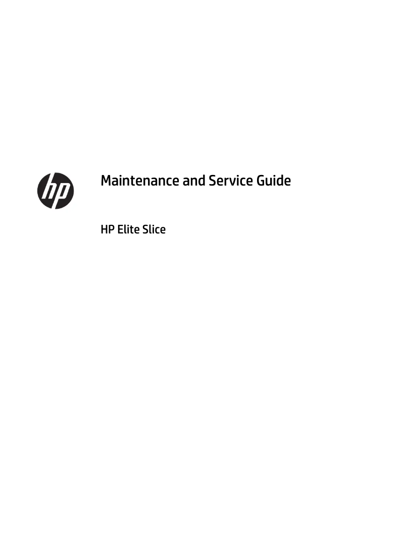 First page image of the manual for Elite Slice G2