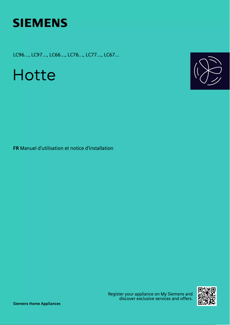 First page image of the manual for iQ300 LC96BFM50