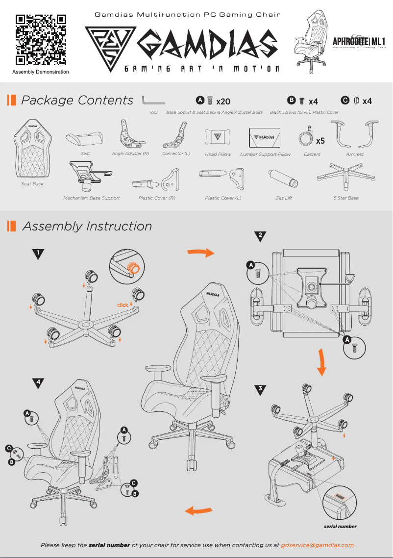 First page image of the manual for Aphrodite Ml1 L