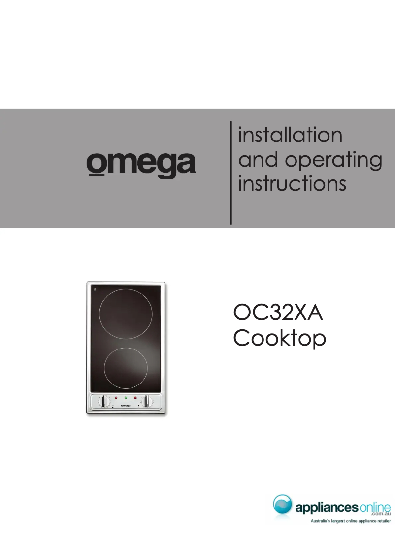 Page 1 of the manual Instructions / Assembly Omega OC32XA