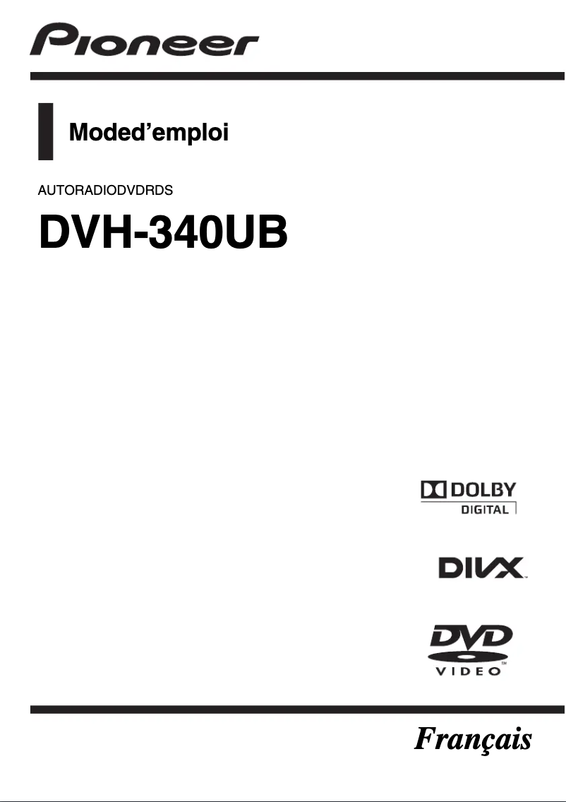First page image of the manual for DVH-340UB