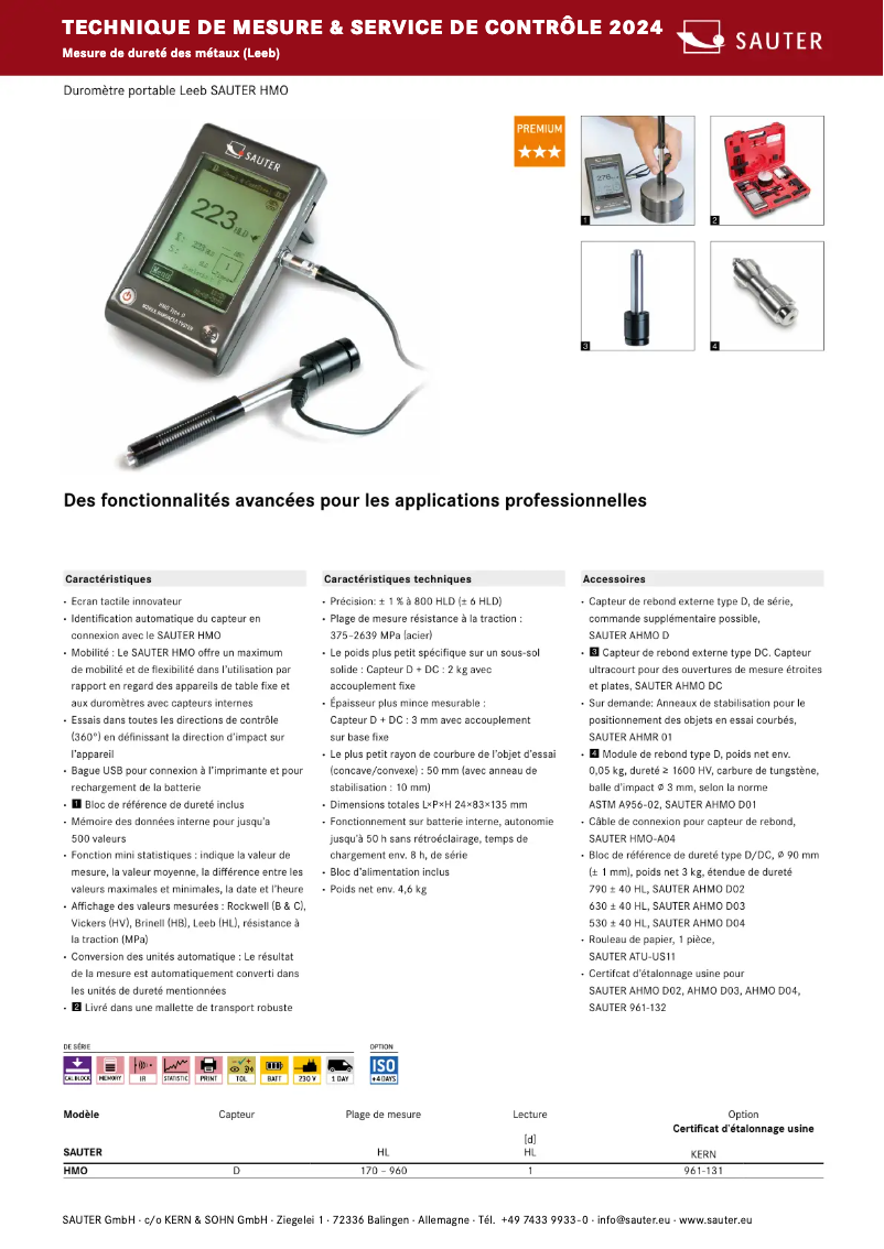 Page 1 of the manual Brochure Kern HMO