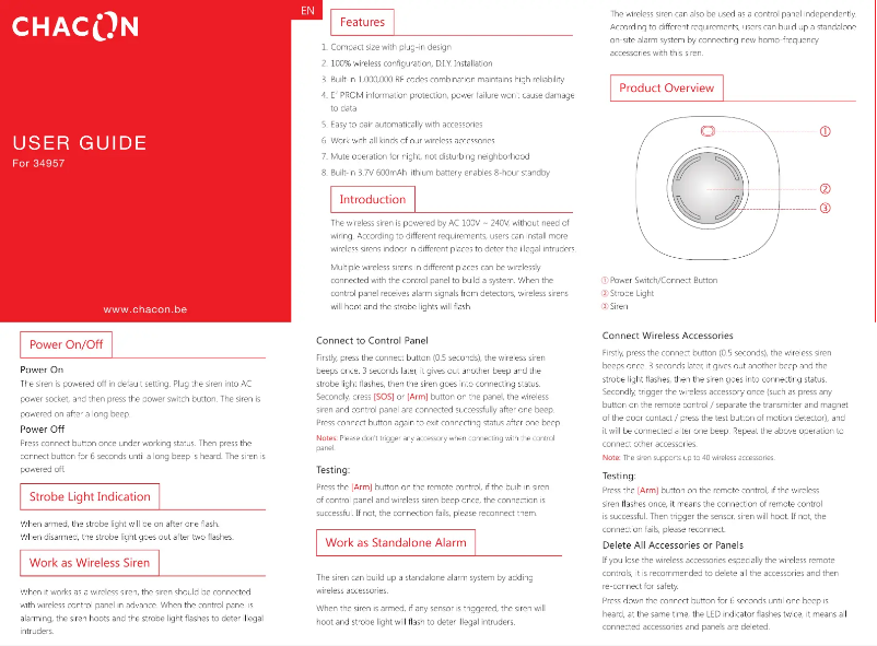 First page image of the manual for 34957